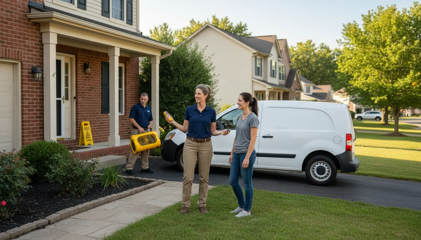Residential water damage restoration in Prospect, PA